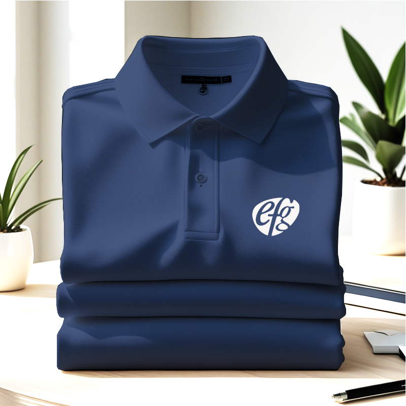 EFG POLO collar เสื้อคอปกผู้ใหญ่สีขาว / Wangki Mens Polo Unisex Shirt