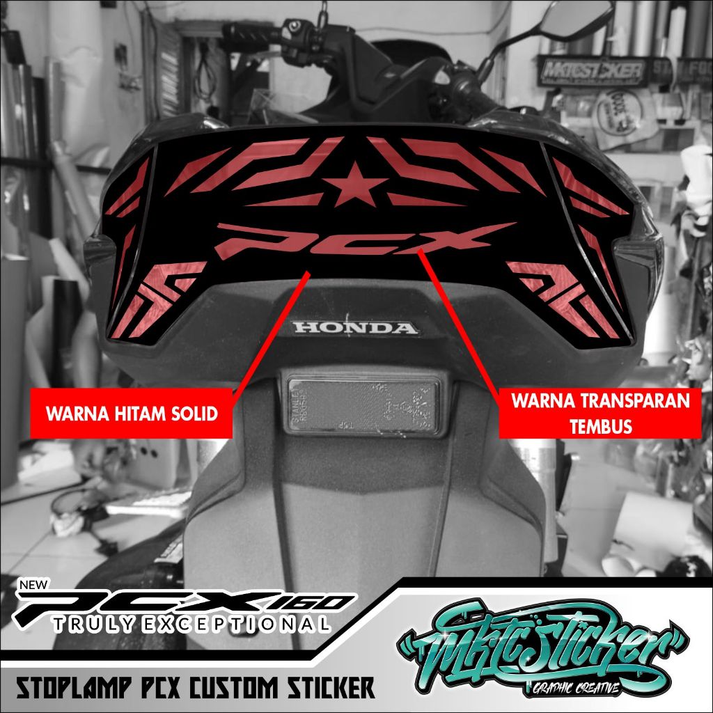 สติ๊กเกอร์ HONDA PCX 160 2025 STOPLAMP สามารถปรับแต่งชื่อ