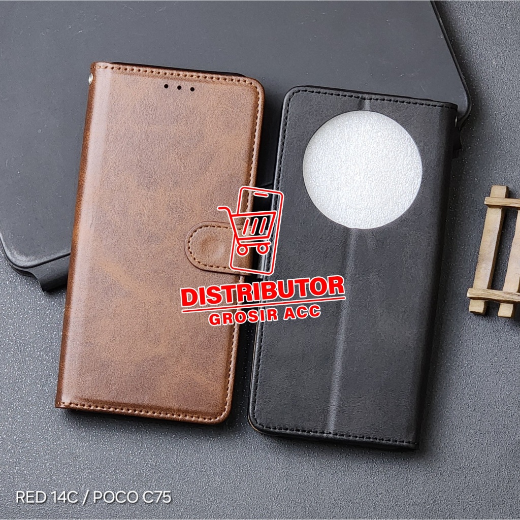 POCO C75 FLIP LEATHER CASE SWALLOW POCO C75 SBK
