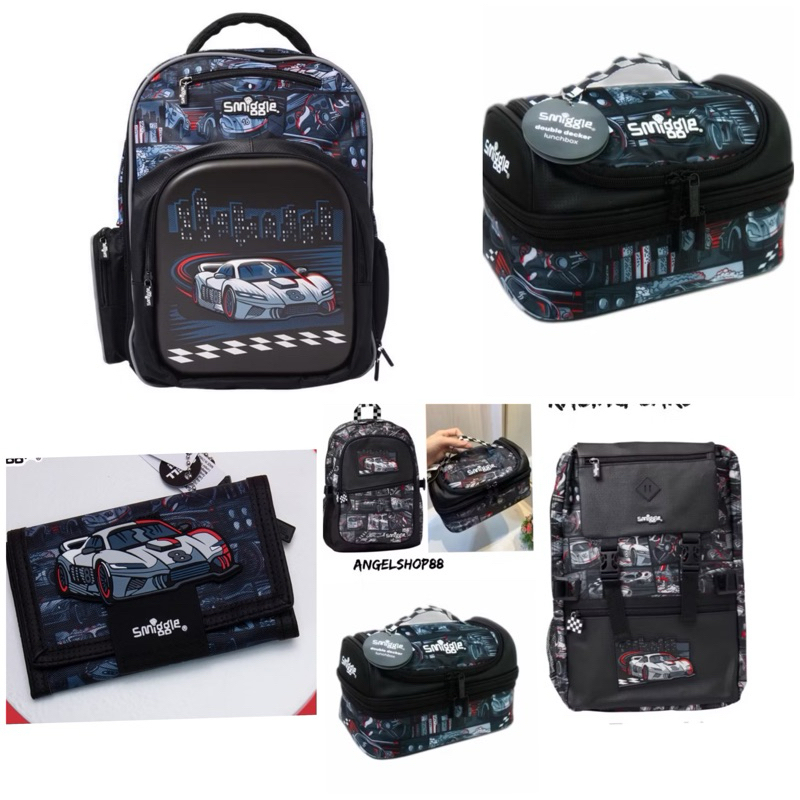 New BACKPACK SD SMiGGLE RACING CARS GRADE ORI