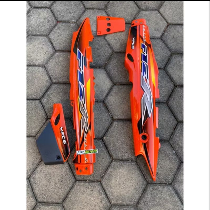 ฝาครอบร่างกาย YAMAHA FIZ R PLES BOK AKI PLES STRIPING 2003 สีส้ม