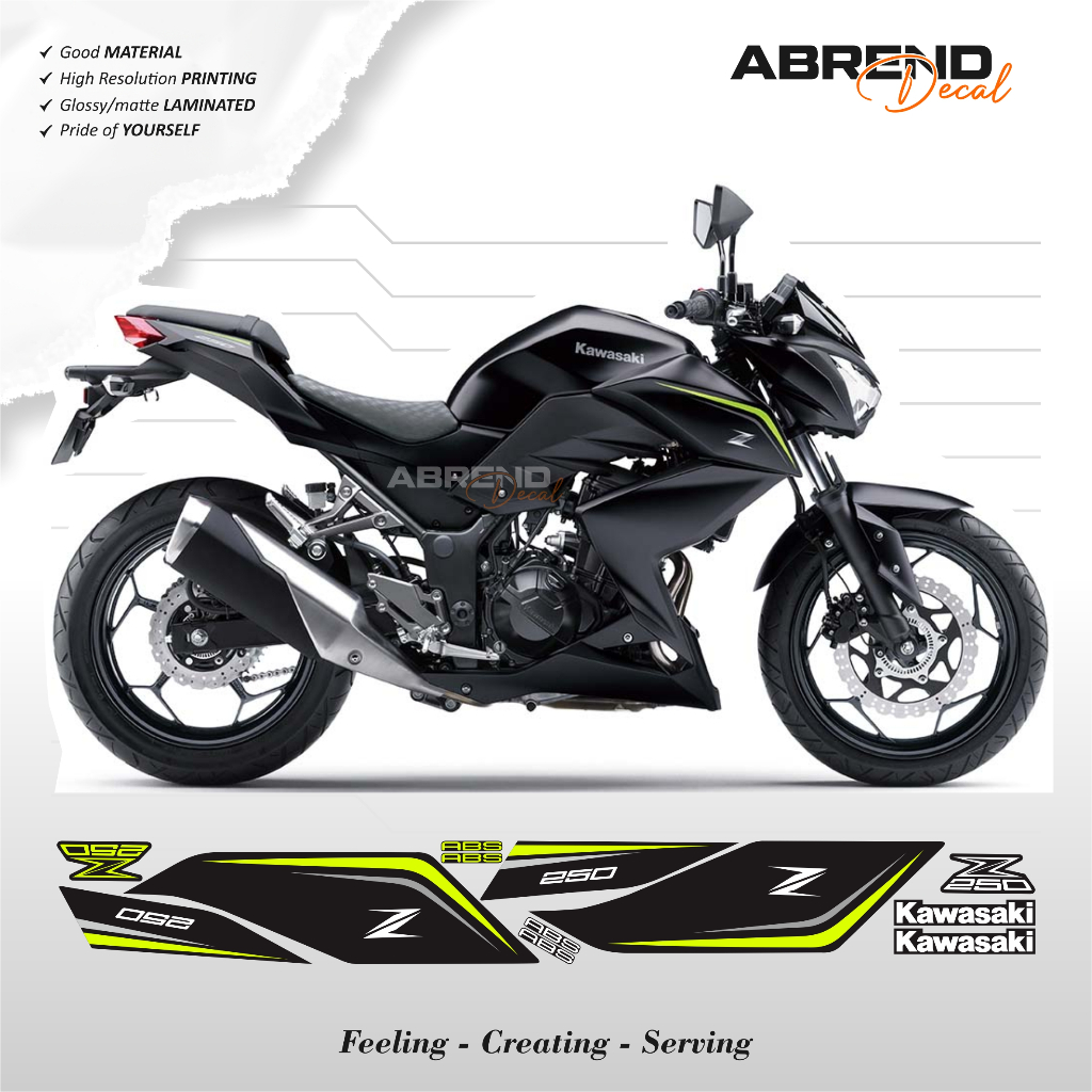 Striping Z250 GARFIS ORI PRINTING 4 / MINIMALIST SIMPLE NINJA Z 250 สติ๊กเกอร์ / สต็อก DECAL / AXEDE