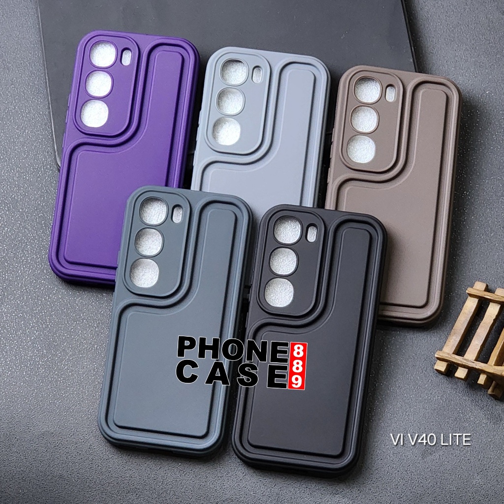 VIVO V40 LITE CASE MUGELLO CASE MACAROON VIVO V40 LITE