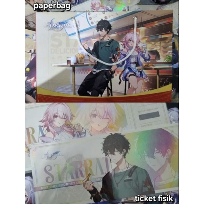 ตั๋วโฮโลแกรม / ถุงกระดาษ DanHeng + OFFICIAL 7 - NO CODE - HonkaiStarRail - Star Rail - HSR X Convivi