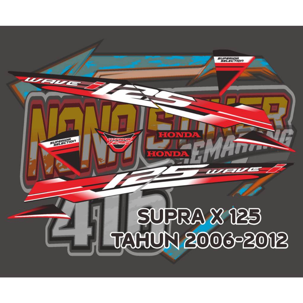สติ๊กเกอร์แถบระบายน้ํารถจักรยานยนต์ SUPRA X 125 YEARS 2006-2012 SUPRA X BATMAN WAVE I 125