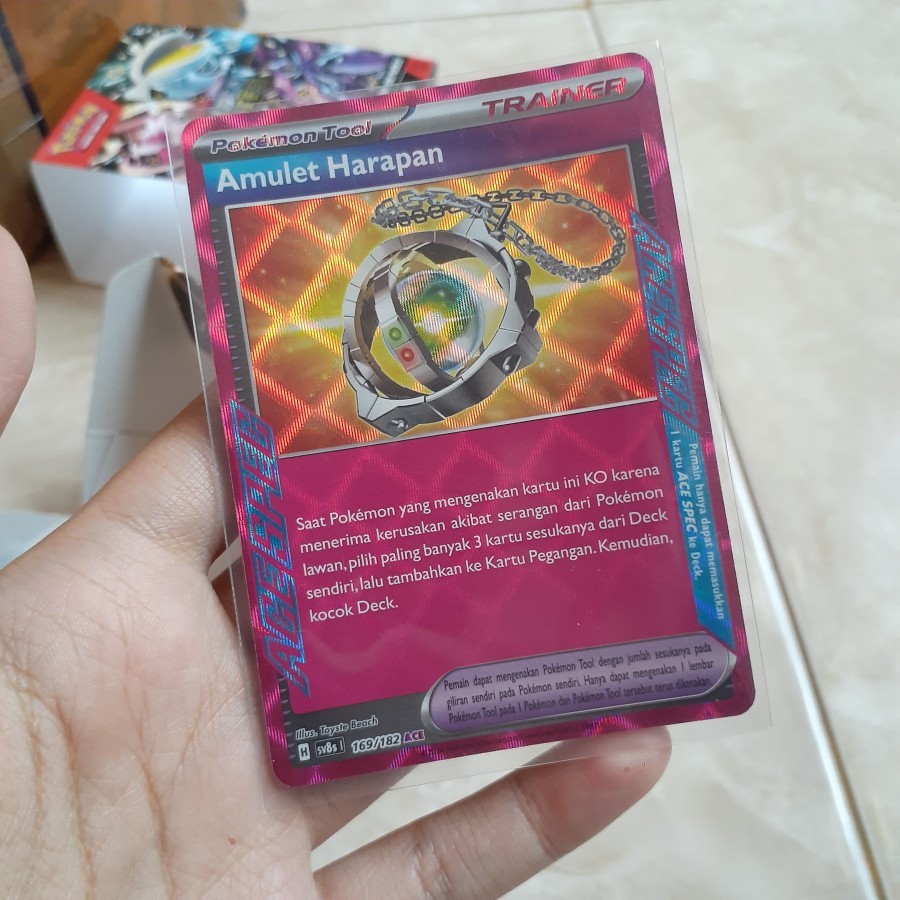 Amulet Harapan SV8S 169/182 ACE SPEC Pokemon TCG อินโดนีเซีย Trading การ์ดเกม