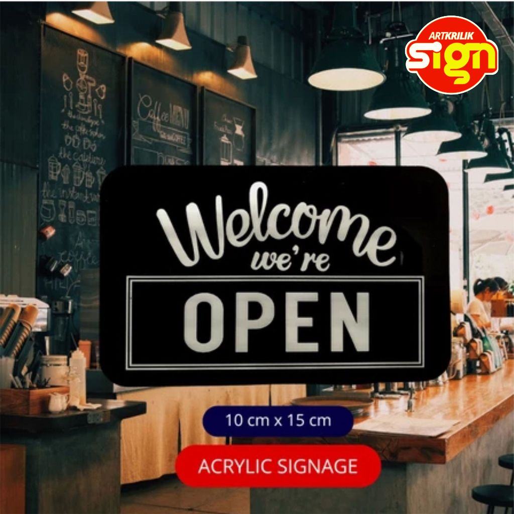 Artkrilik - OPEN CLOSED RETURN SIGN BOARD - ป้ายอะคริลิกแบบแขวน 10 x 15 ซม. - MINIMALIST