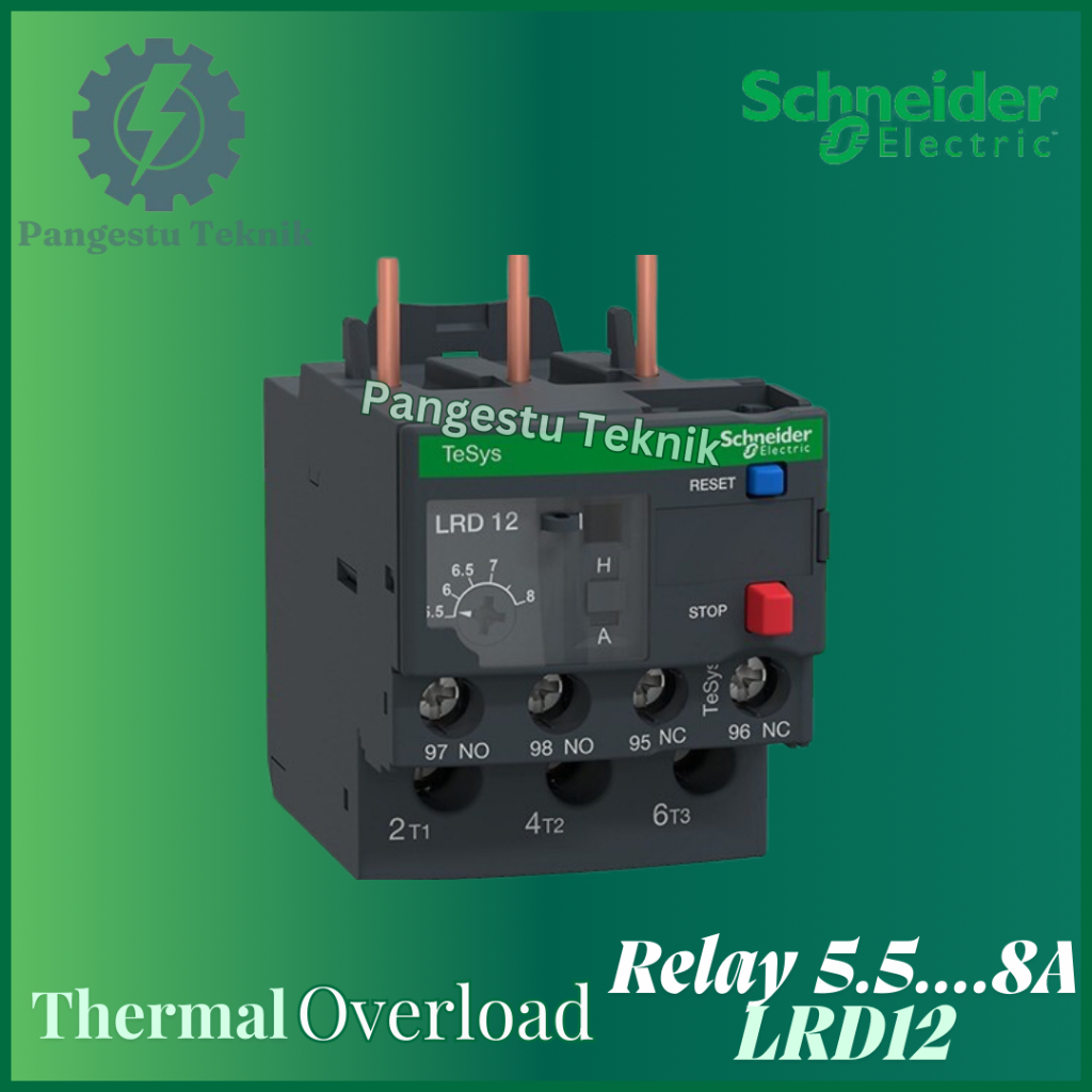 Schneider TOR 5.5....8A LRD 12 รีเลย์โอเวอร์โหลดความร้อน - LRD12