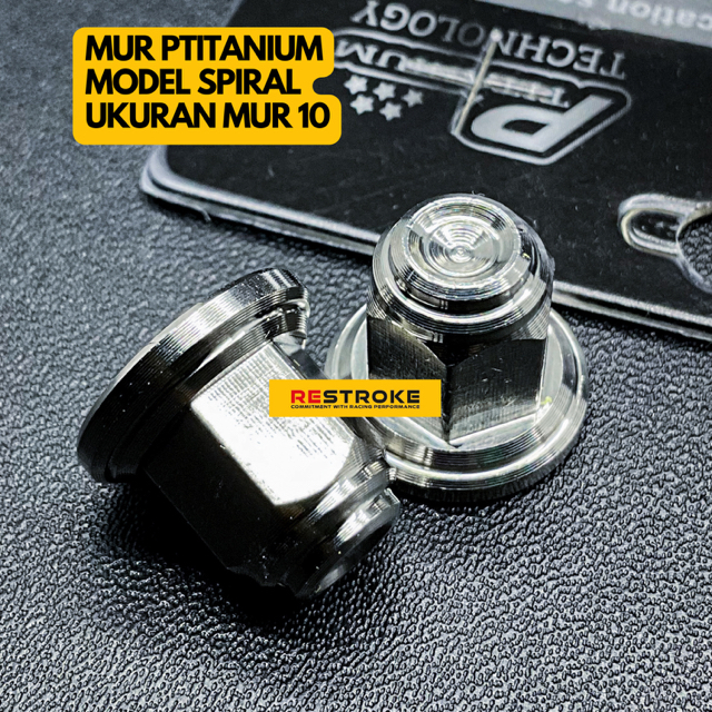 10 M6 SPIRAL NUT ORIGINAL HAT NUT P TITANIUM VIETNAM