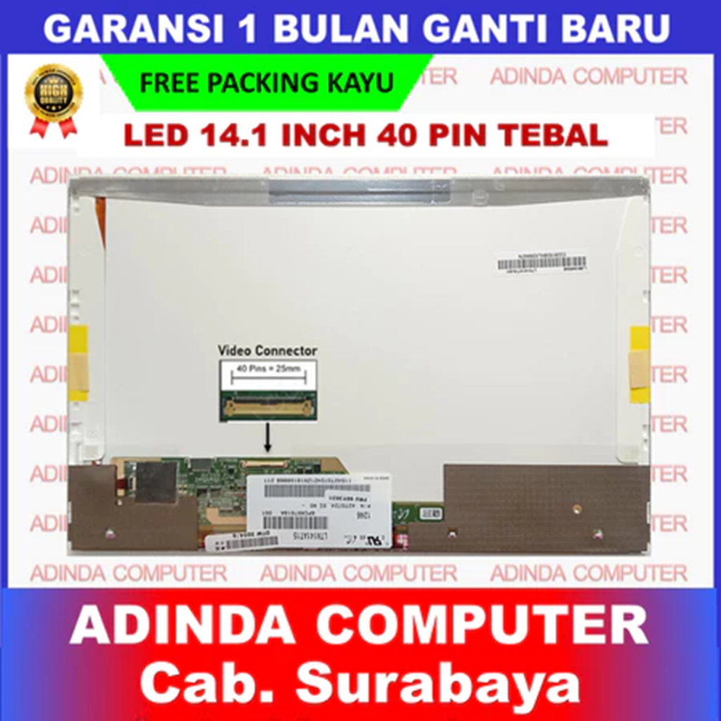 LCD LED LTN141AT15 LTN141AT1- 001 14 นิ้ว 40 พินหนา