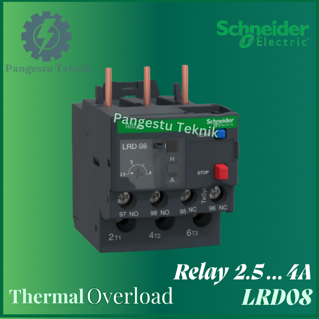 Schneider TOR 2.5....4A LRD 08 รีเลย์โอเวอร์โหลดความร้อน - LRD08
