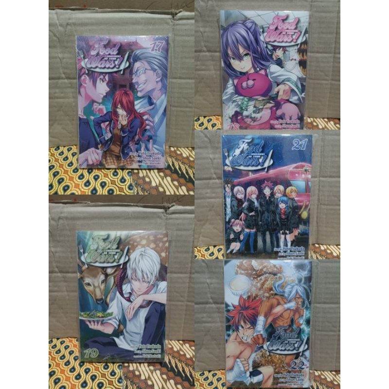 การ์ตูนมังงะนําเข้า Food Wars Shokugeki no Soma 17,18,19,21,22 ซีล / การ์ตูนมังงะนําเข้า Food Wars S