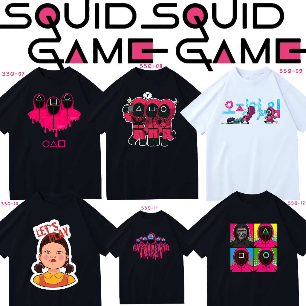 SAYES - SQUID GAME TSHIRT SQUID GAME เสื้อยืด SQUID GAME เสื้อยืดสําหรับผู้หญิง ผู้ชาย CHILDREN PART