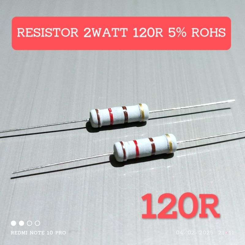 5 ชิ้น 2WATT 2W 120R 120 OHM CF 5% ROHS RESISTORS