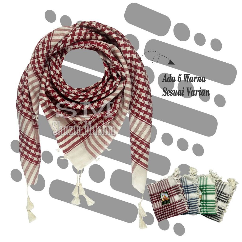 Palestian Square ยุทธวิธี Turban Arabic Turban Almina Corn Turban ผู้ชาย