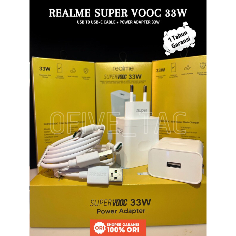 (รับประกัน 1 ปี) Realme Supervooc 33W การรับประกัน USB-C