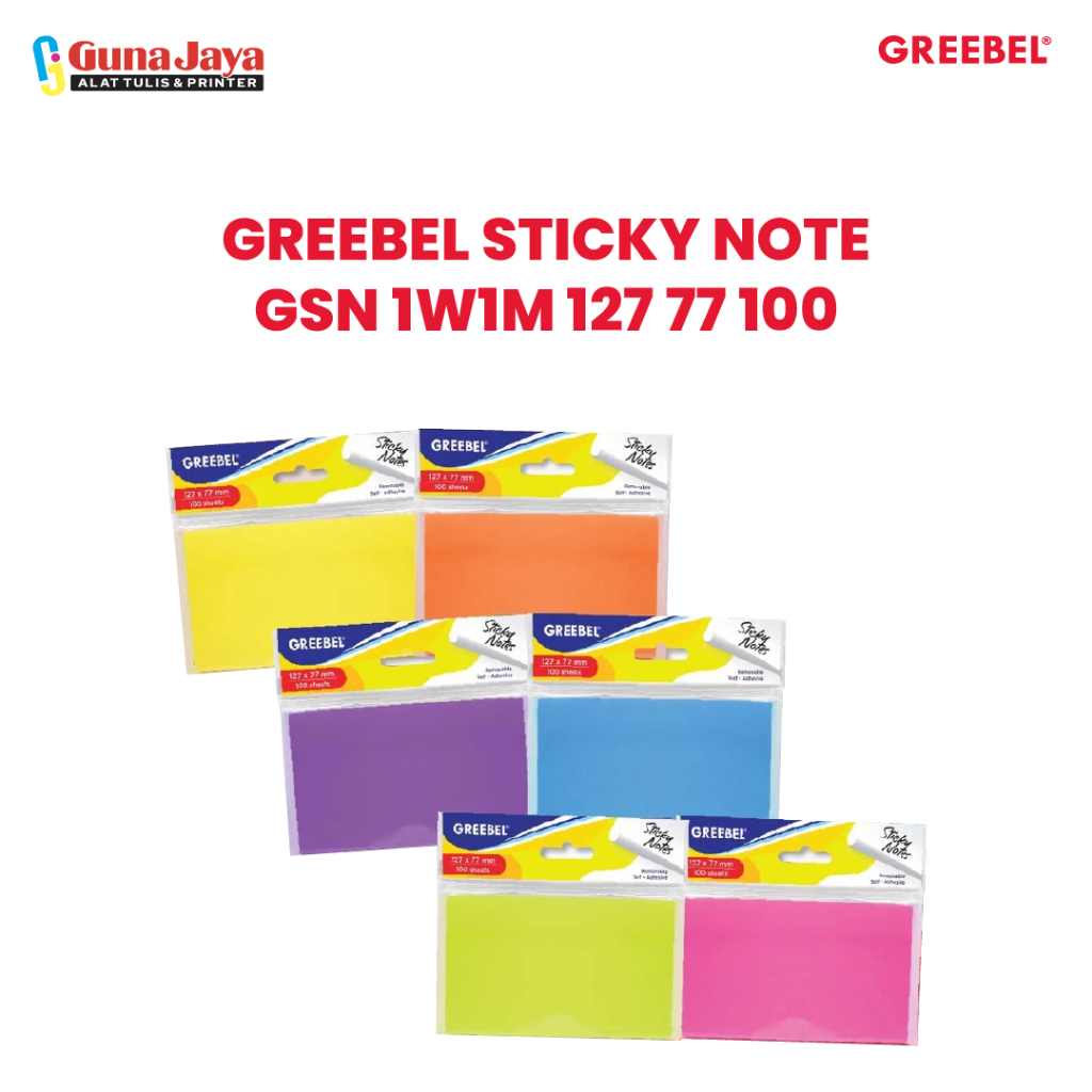 GREEBEL STICKY NOTES GSN 1W1M 127 77 100 /Memo Pad Note