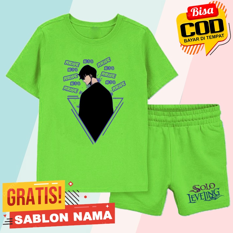 Solo Leveling Sun Jin Woo Aries ชุดเสื้อยืดเด็ก / เด็กชายและเด็กหญิงเสื้อยืดกางเกงชุดชื่อที่กําหนดเอ
