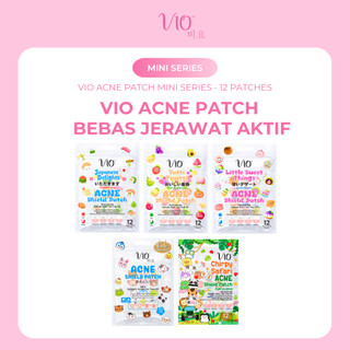 [50% OFF]Vio Acne Shield Patch Mini Series -12 Patch - patch berbentuk kawaii, binatang, buah, sushi pimple patch, meredakan mengangkat jerawat aktif ]