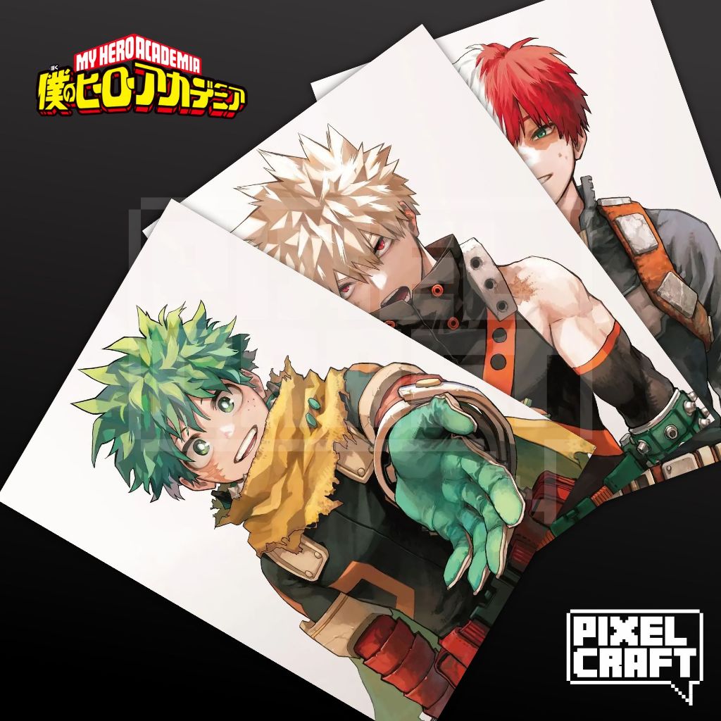 BOKU NO HERO ACADEMIA โปสเตอร์ติดผนังตัวละครอนิเมะ (ภาพประกอบพิเศษ) ขนาด - A3