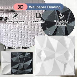 3D Wallpaper dinding stiker restoran 30x30cm,  panel dinding,dekorasi dinding ruang estetika,panel dinding