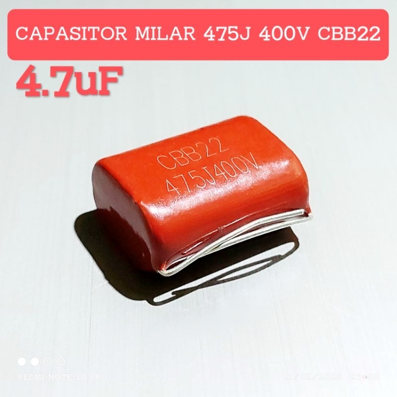 MILAR 475J 4.7uF 400V 400VOLT CBB22 LARGE CAPACITOR √