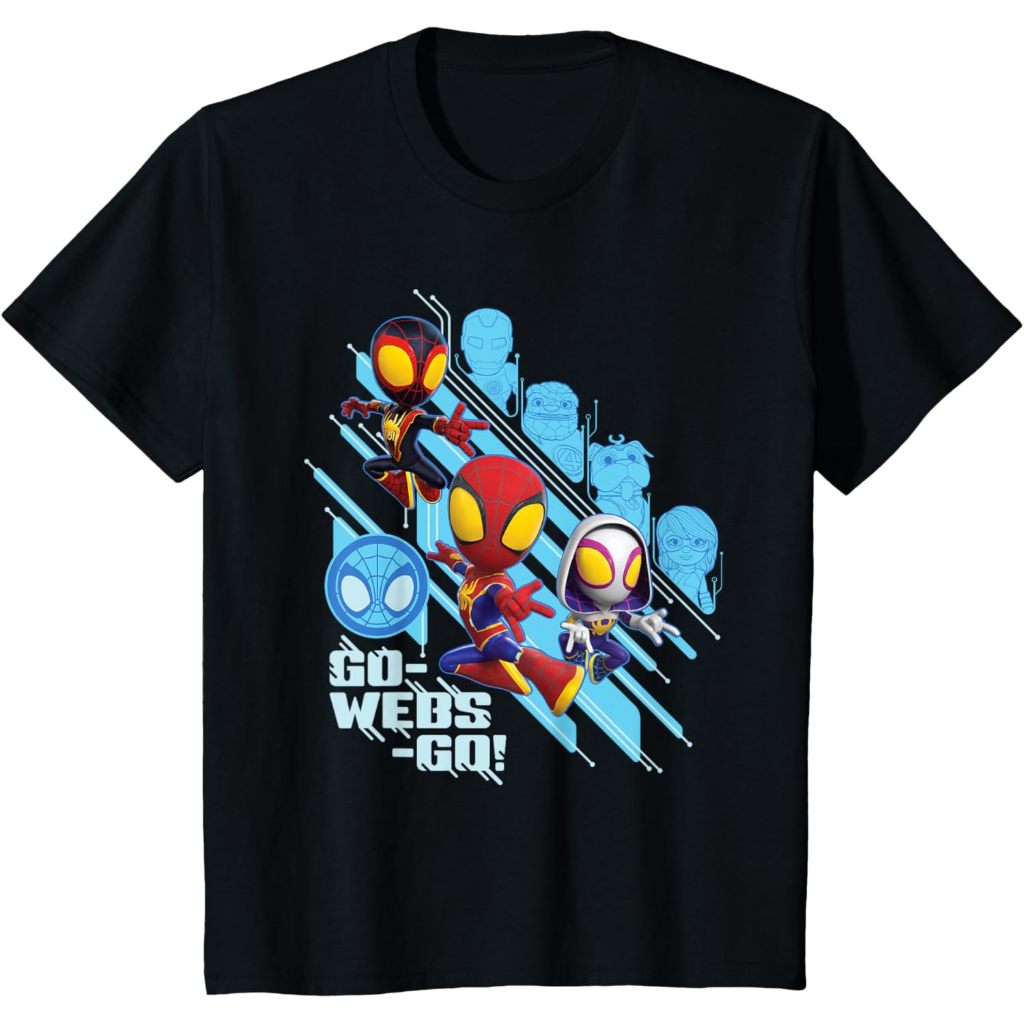 Kids Marvel Spidey and His Amazing Friends Web-Spinners Go Webs T-Shirt