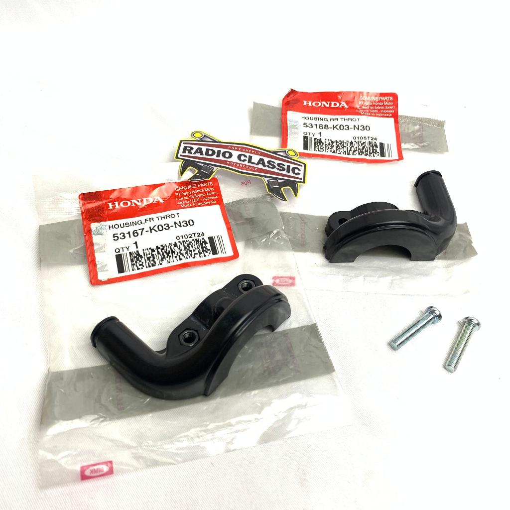 ที่อยู่อาศัยด้ามจับแก๊สบนและล่าง CableGas1 Honda Revo FI Supra X 125 FI Original Ahm 150 53167K03N30