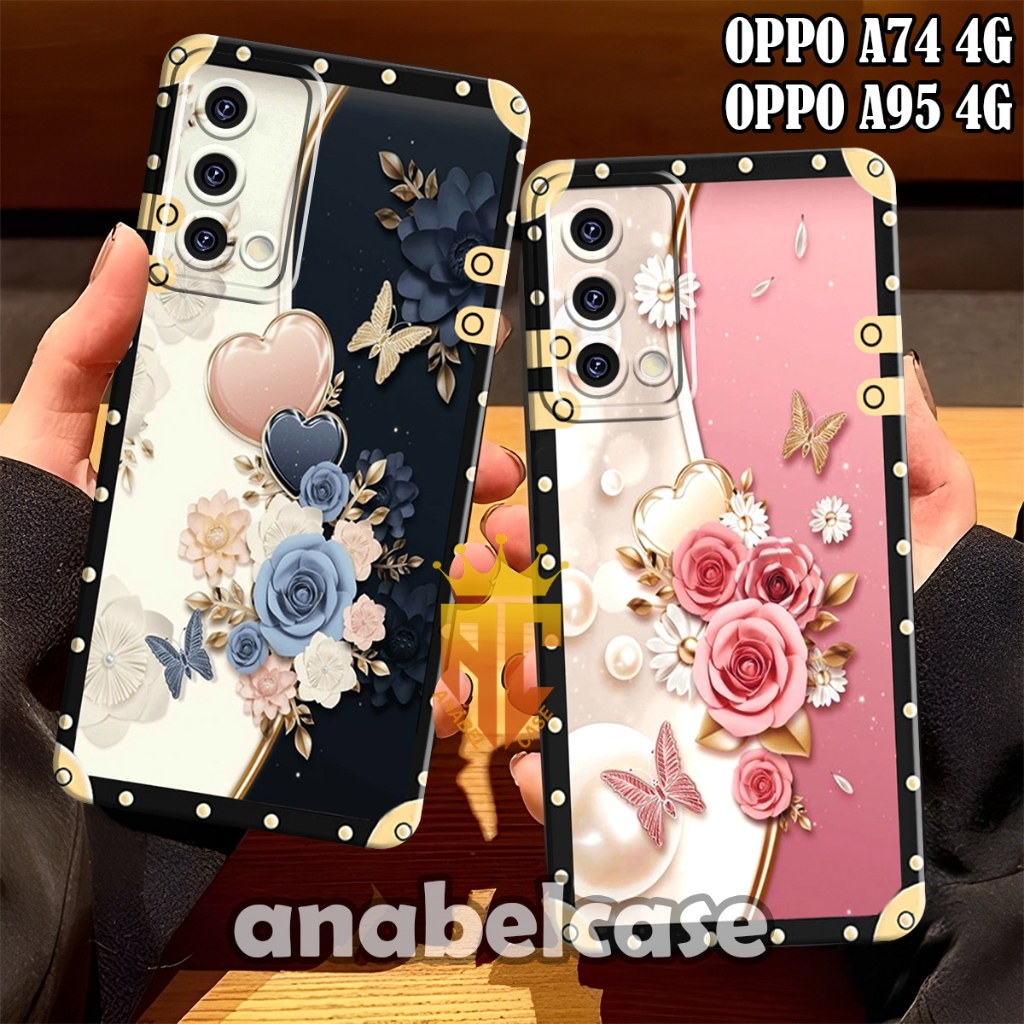 Softcase Oppo a74 5G a74 4G a95 a76 a96 a36 a52 a72 a92 16e a16k Beautiful Flower Wallpaper Motif - 