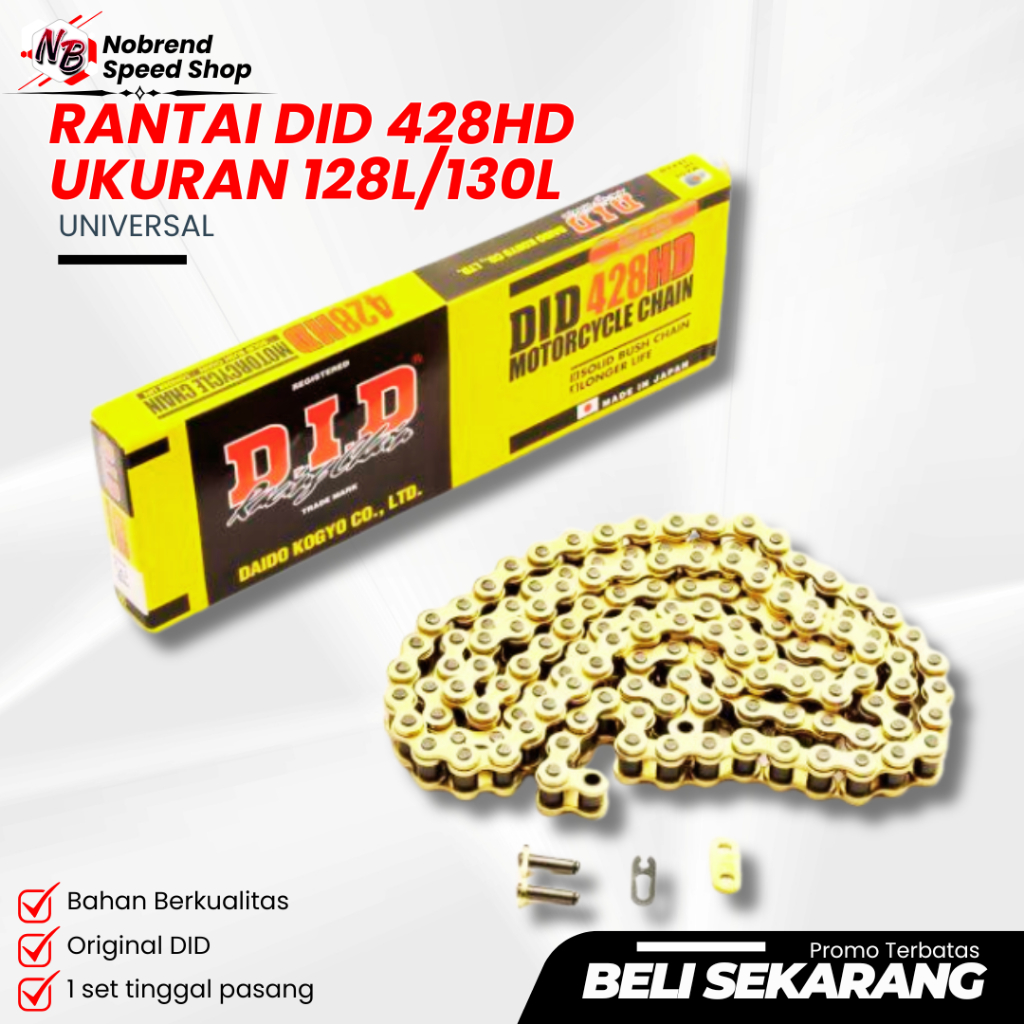 MATA DID 428HD 128 CHAIN GOLD 428 โซ่ทองสําหรับ R15 KLX FXR โซ่ vixion cb150 r15 megapro verza