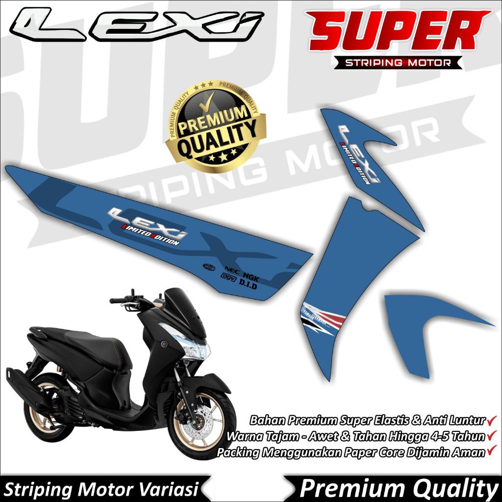 Cool Anti-Fade LEXI สติกเกอร์ LEXI 125 Striping Yamaha LEXI 125 Plain Striping