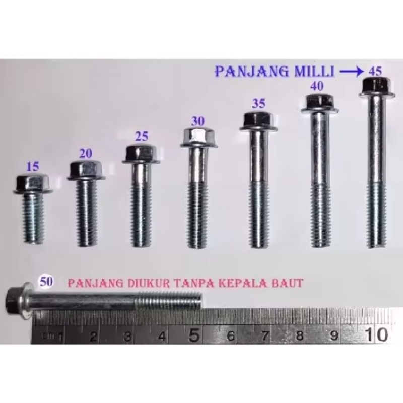 MESIN CVT Bolts Engine Block Bolts Key 8 ขนาดตั้งแต่ 1.5cm-10cm/สลักเกลียวบล็อกเครื่องยนต์ CVT Bolts