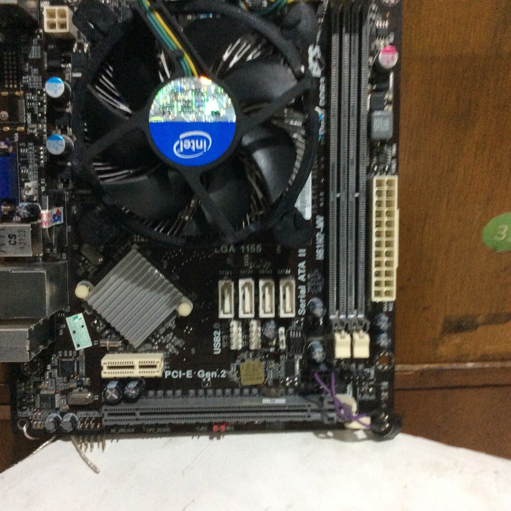 MAINBOARD ECS H61H2-MV LGA 1155 MINI ITX plus พัดลม Procie core i3 3240 พร้อมใช้งาน ราคาพี่