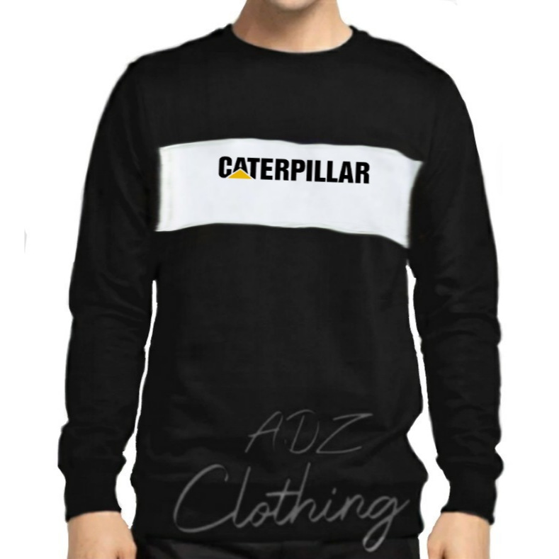 เสื้อกันหนาวลําลอง Caterpillar สําหรับผู้ชายและผู้หญิง Basic ขนแกะแขนยาว Ready Size XS - XXXL