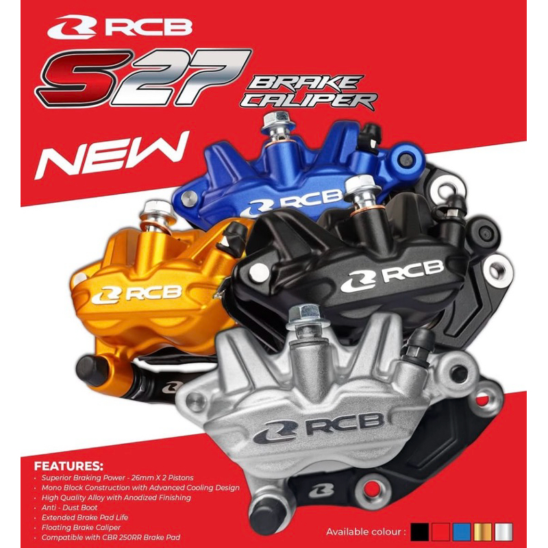 RCB S27 SERIES 2 PISTON ด้านหน้า CALIPER สําหรับ MIO, JUPITER MX