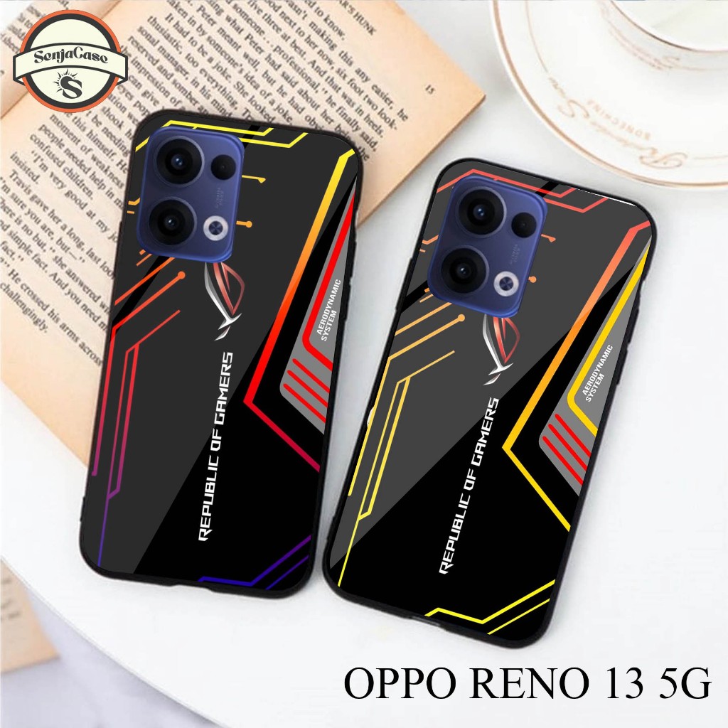 HP SENJACASE SOFTCASE GLASS TYPE 0PP0 RENO 13 5G ใหม่ล่าสุด - Silicone - เคสเคลือบเงา - เคส - ล่าสุด