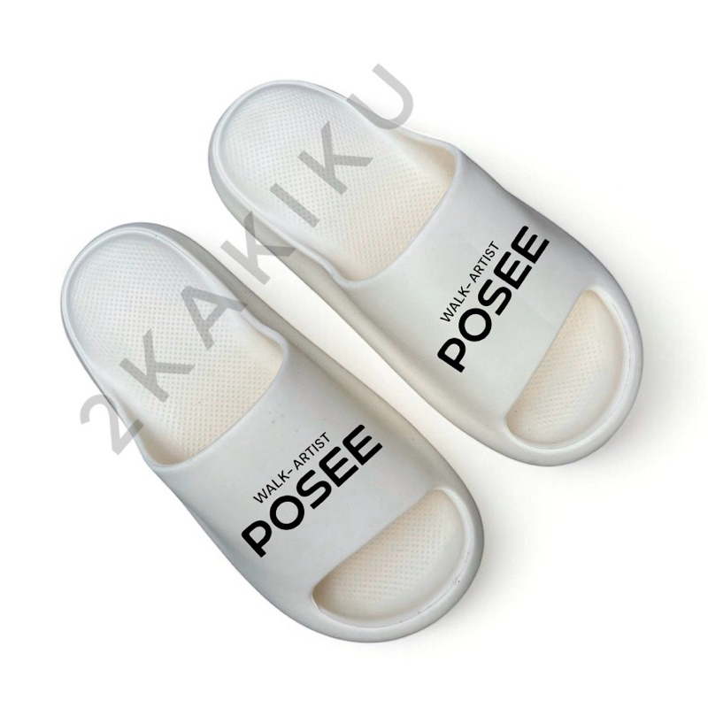 รองเท้าแตะ POSEE LOGO SLOP ดั้งเดิมสําหรับผู้ชายและผู้หญิงรองเท้าแตะยางลื่นบนรองเท้าแตะ