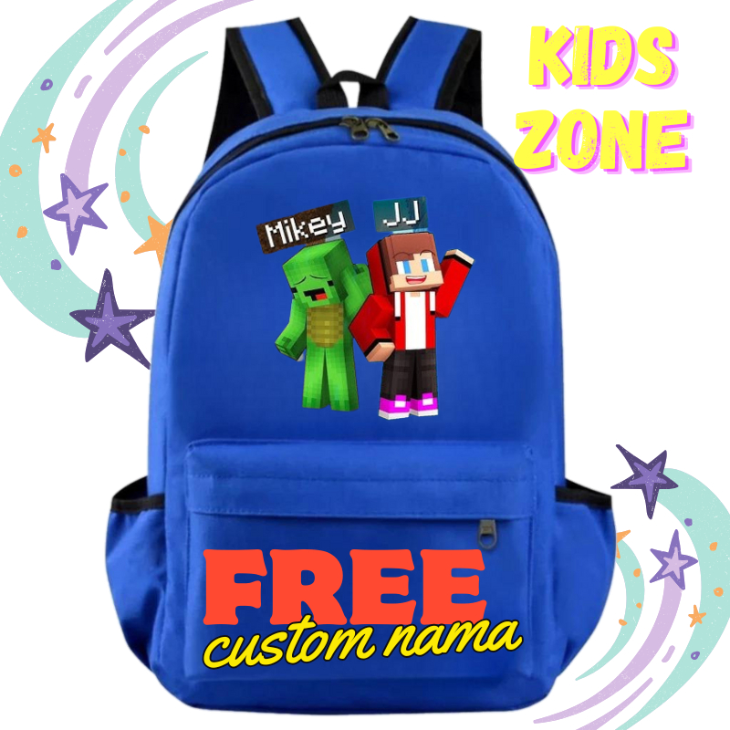 JJ AND MIKEY MAIZEN MINECRAFT FULL COLOR CHILDRENS BACKPACK
