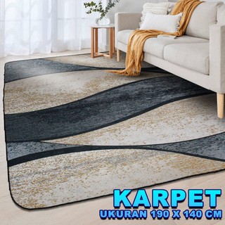 Karpet Lantai UK 190x140 dan 100x160 Karpet Lantai Motif Modern Karpet Lantai Anti Slip Terbaru TD-1