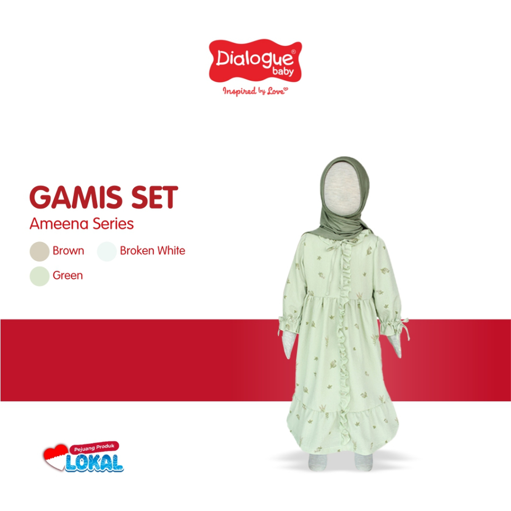 Dialogue Baby Gamis ชุดฮิญาบเด็ก DAR6005 DAR6006 DAR6007 DAR6008
