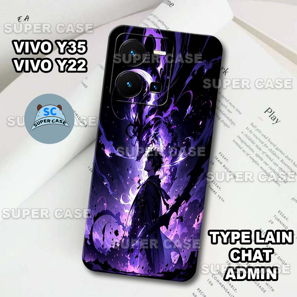 (Q 24) เคส HP รุ่นล่าสุดสําหรับ VIVO Y22/ VIVO Y35 | อะนิเมะ MOTIF | VIVO Y22/ VIVO Y35 I Casing SOF