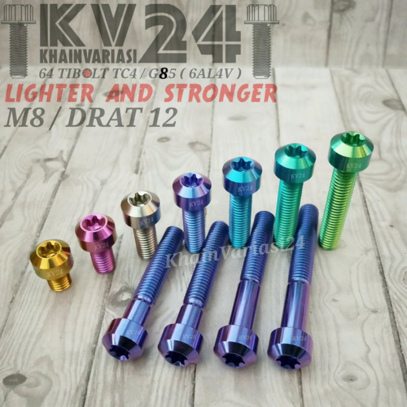 น๊อตหัวเล็กไทเทเนียม M8 Dart 12