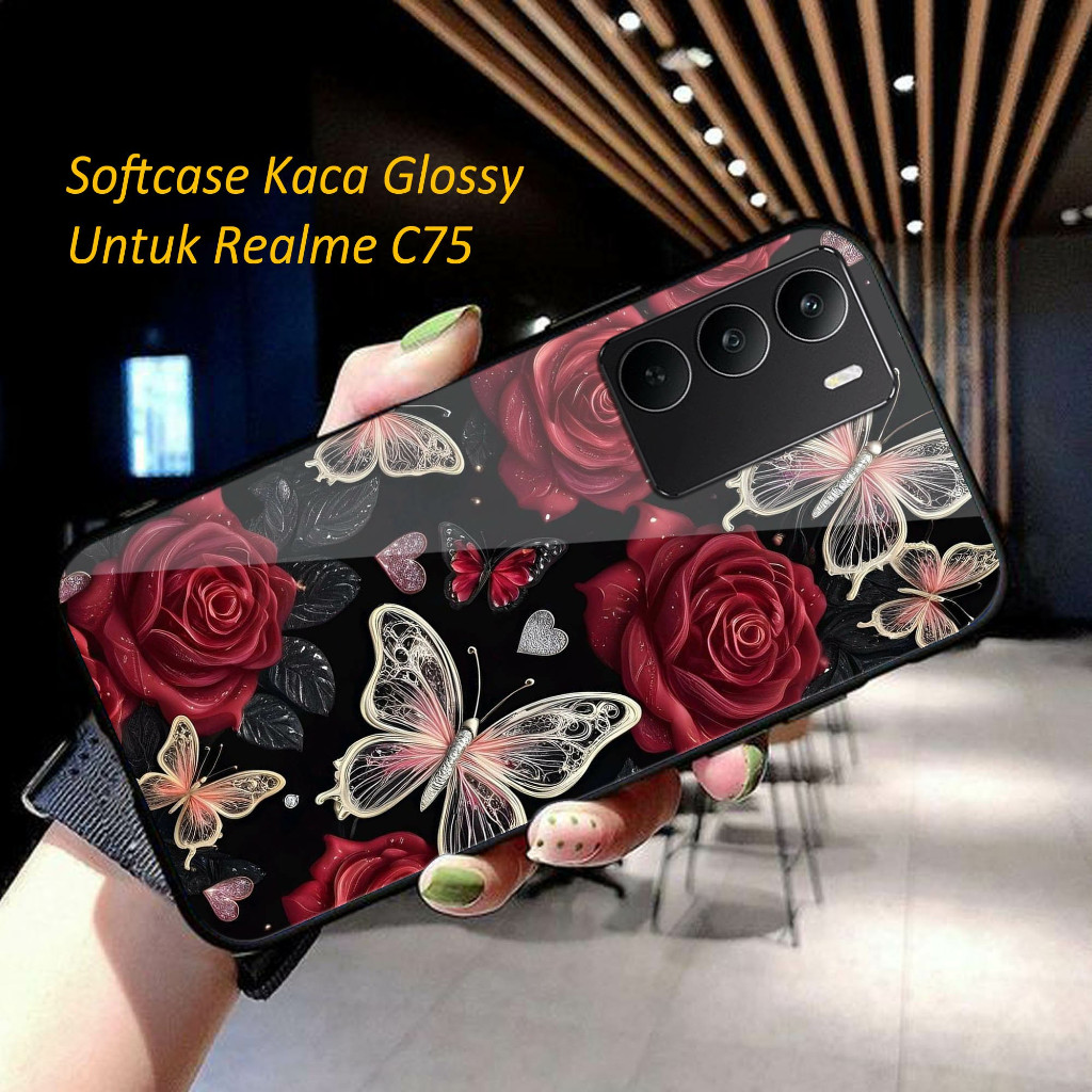 เคส HP Realme C75/C75X/C71/C73 - Realme C75/C71/C73 Glossy Glass Softcase - เคสโทรศัพท์ -K86