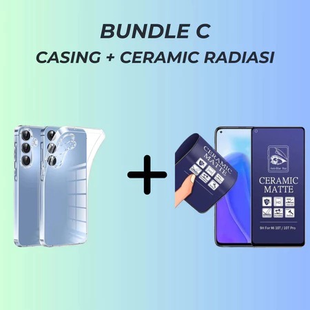 LAYAR [เคสใส + ANTI-SCRATCH NANO BLUE MATTE XIAOMI REDMI 10 / REDMI 10C / REDMI 13C / REDMI 14C / RE