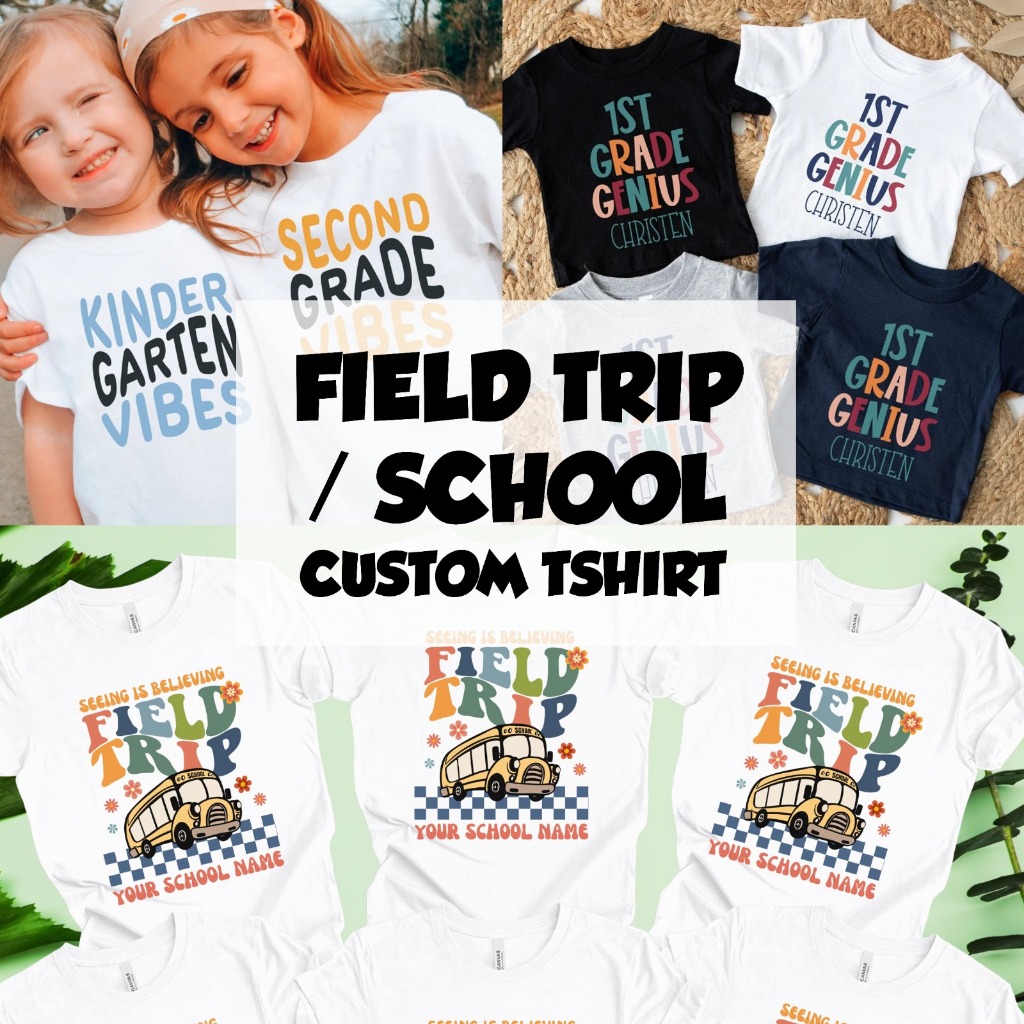 Herlin Collection_FIELD TRIP/SCHOOL เสื้อยืดคู่รักดีไซน์แบบกําหนดเอง