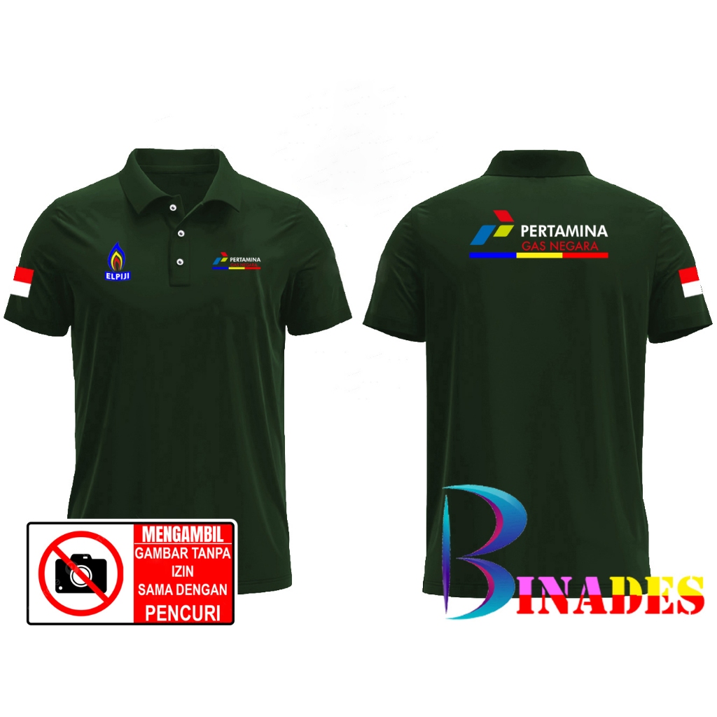 ขายเสื้อยืดคอปกเสื้อยืด PERTAMINA GAS STATE - LPG BINADES