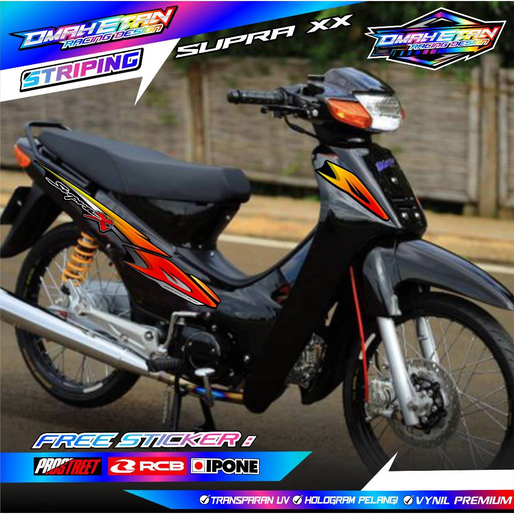 HONDA SUPRA X OLD VARIATION STRIPING / HONDA SUPRA X OLD MOTORCYCLE STICKER LIST