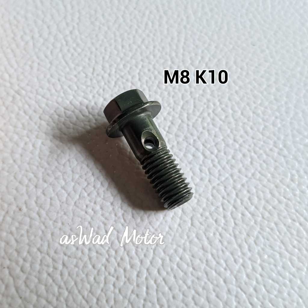 2PCS ท่อเบรคหัวนม Bolts M8x22mm Key 10/แผ่นท่อ Bolts M8 part