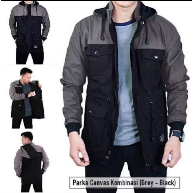 Jacket_parka/jacket_men_jacket_parka_ผิวผสม_grey_black