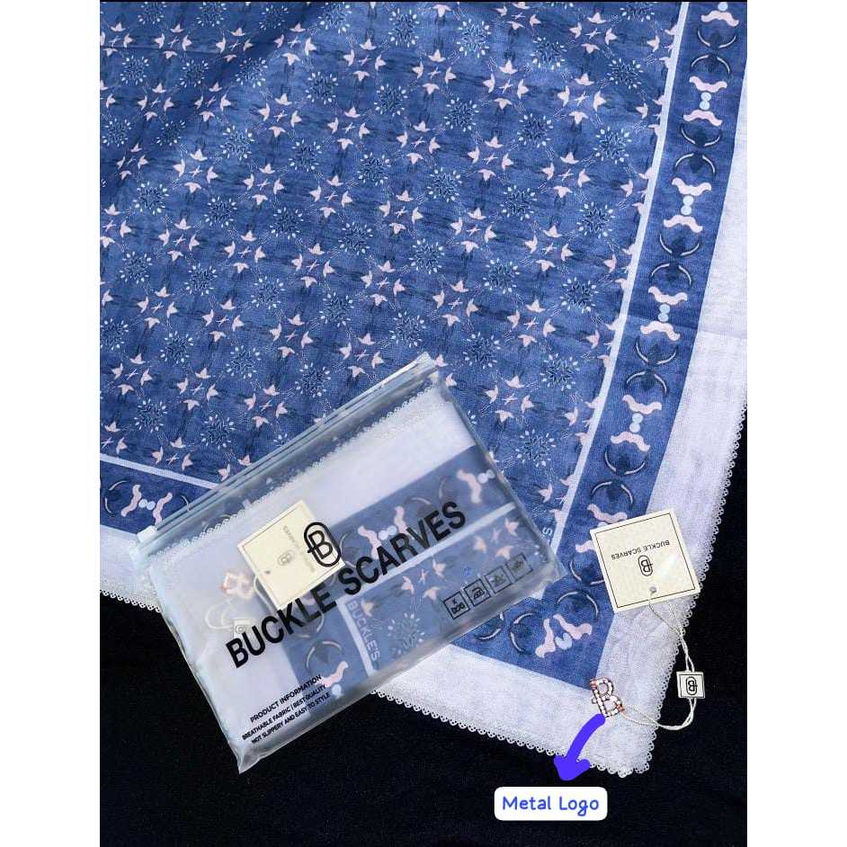 QUARTER VOAL MOTIF BUCKLE SCARVES HIJAB PREMIUM (LOGO B) | กระเป๋า UNIFORM MOTIF RECTANGULAR ใหม่ล่า